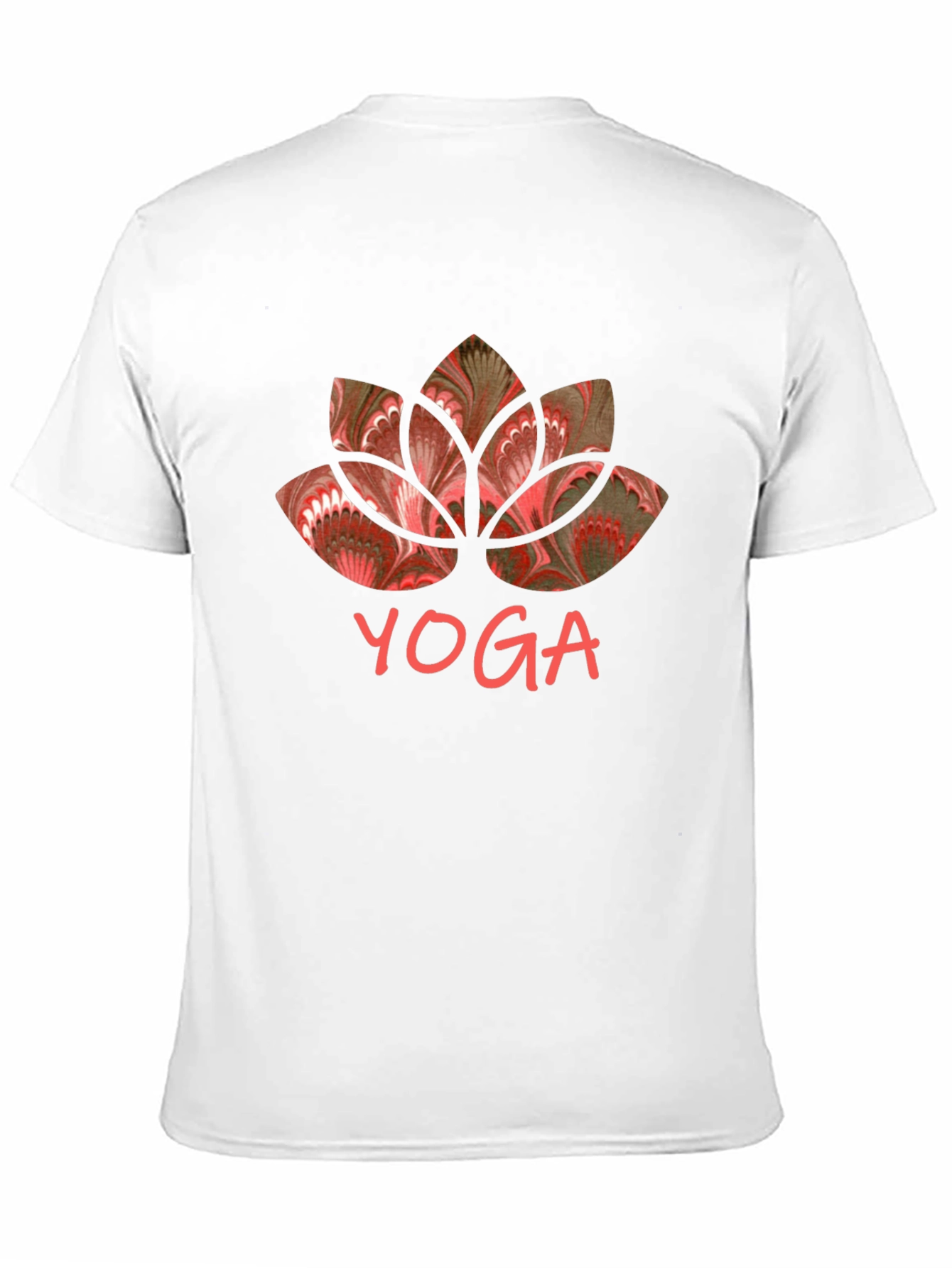 Yoga Lotus Graphic Tee - Black Cotton Shirt