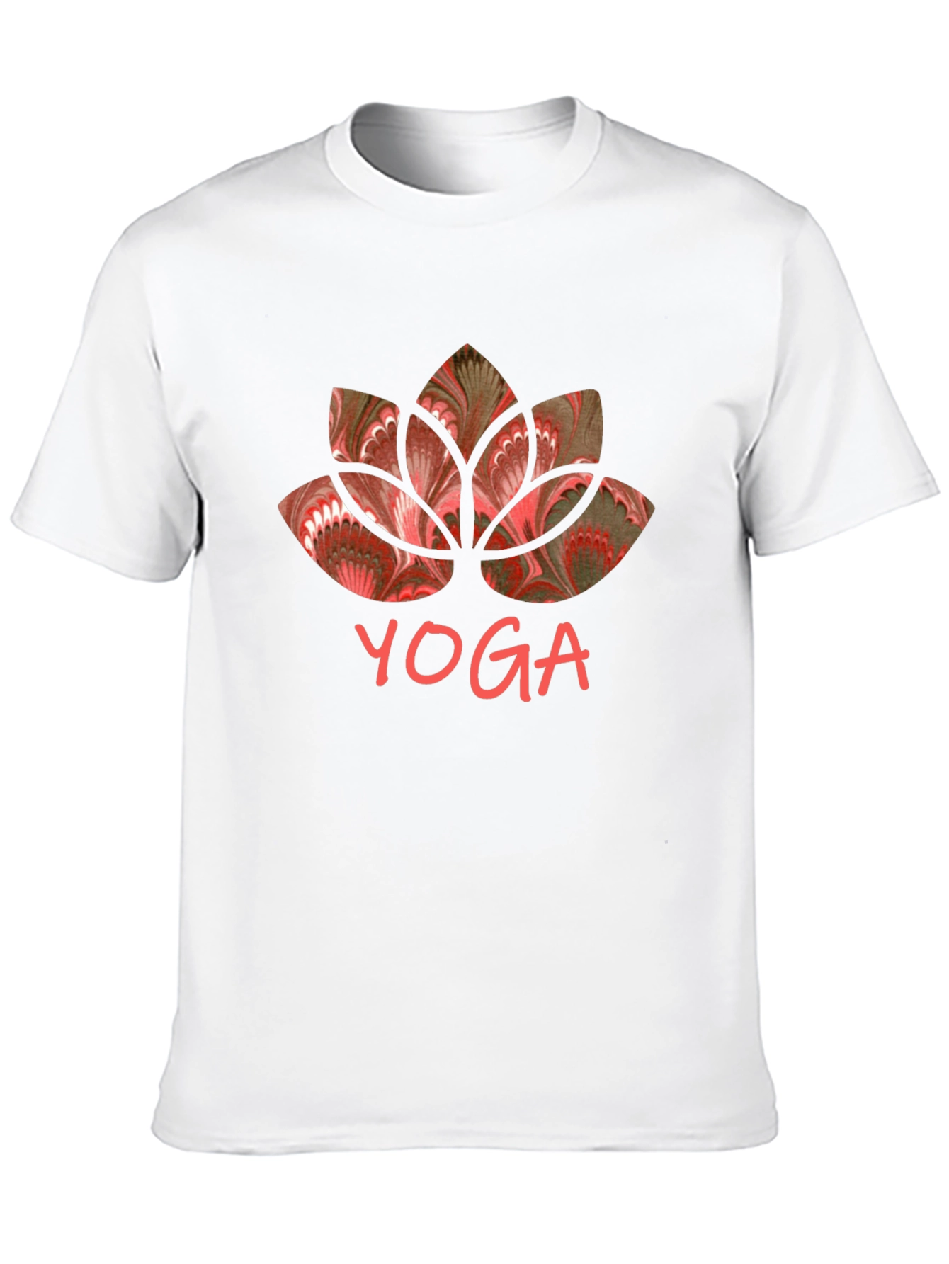 Yoga Lotus Graphic Tee - Black Cotton Shirt
