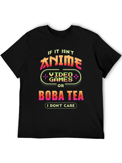 Anime Video Games Boba Tea Graphic Tee