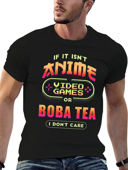 Anime Video Games Boba Tea Graphic Tee