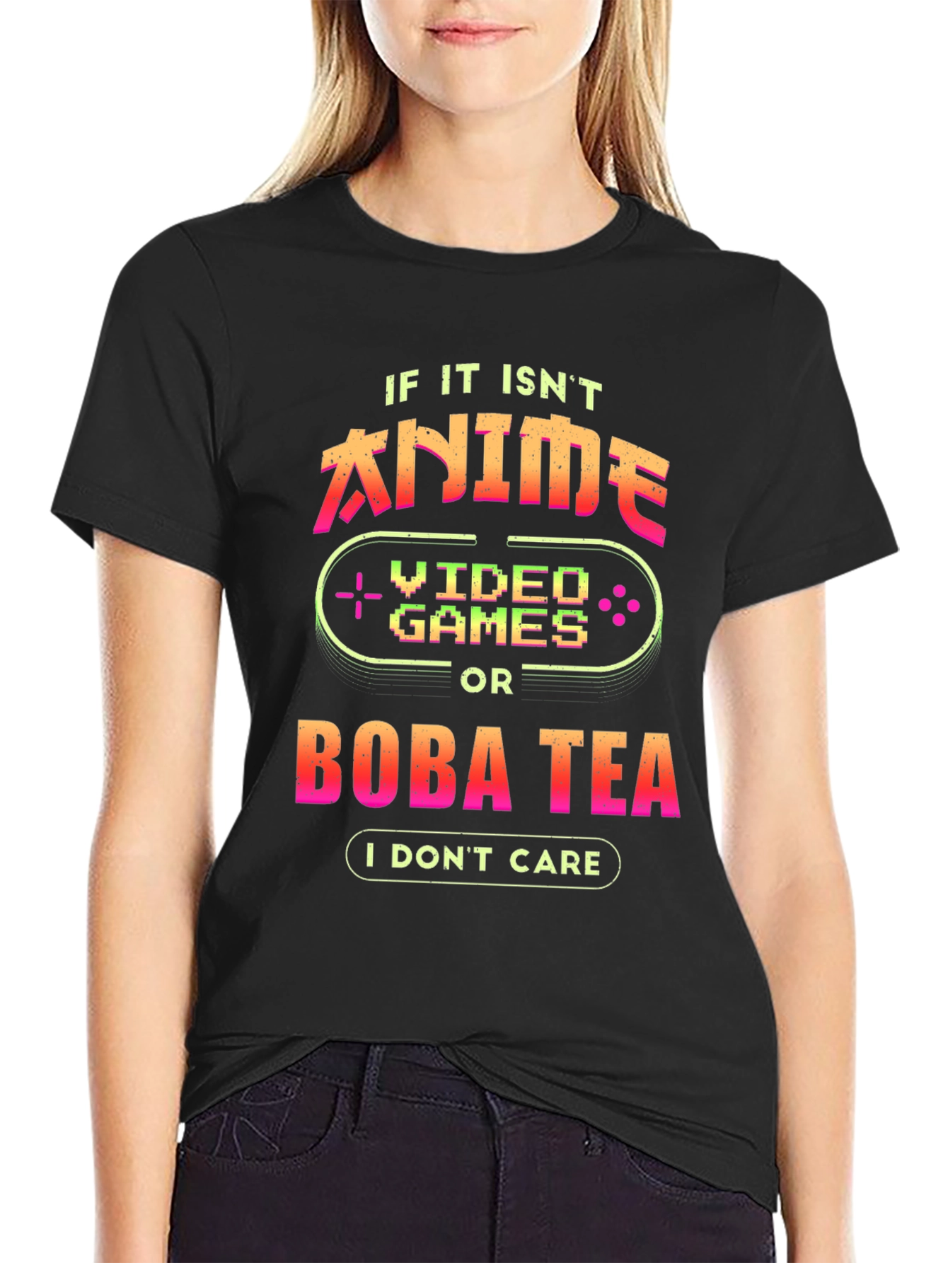Anime Video Games Boba Tea Graphic Tee