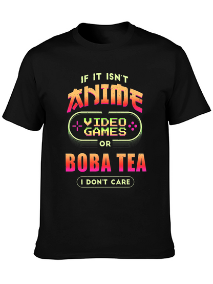 Anime Video Games Boba Tea Graphic Tee