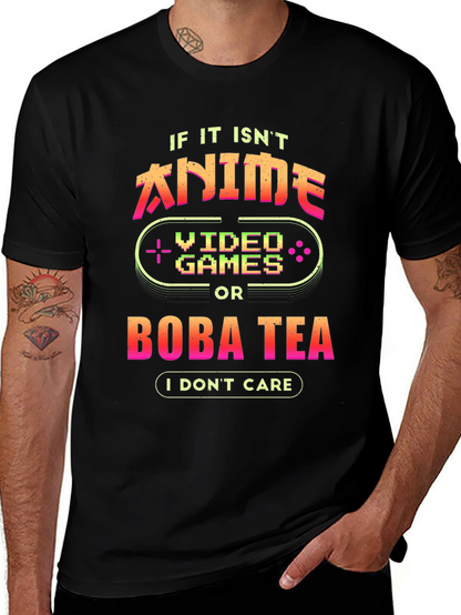 Anime Video Games Boba Tea Graphic Tee