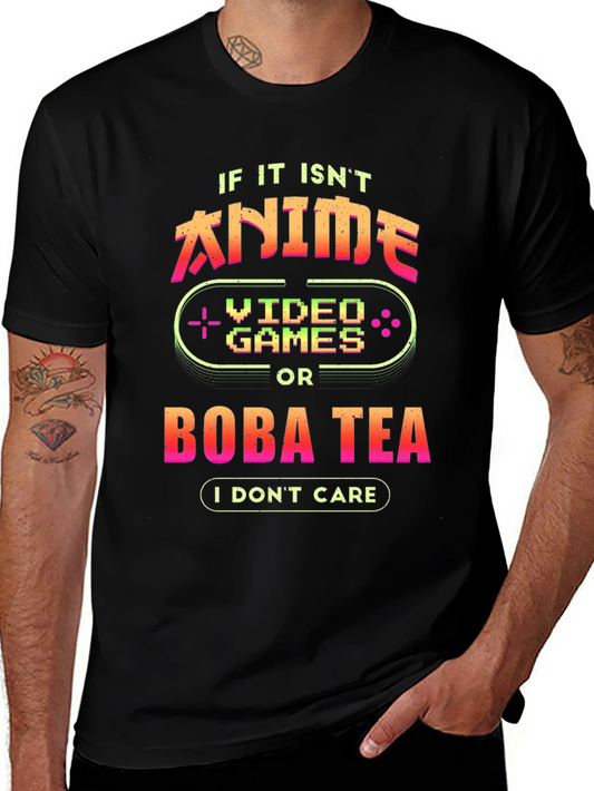 Anime Video Games Boba Tea Graphic Tee