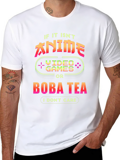 Anime Video Games Boba Tea Graphic Tee