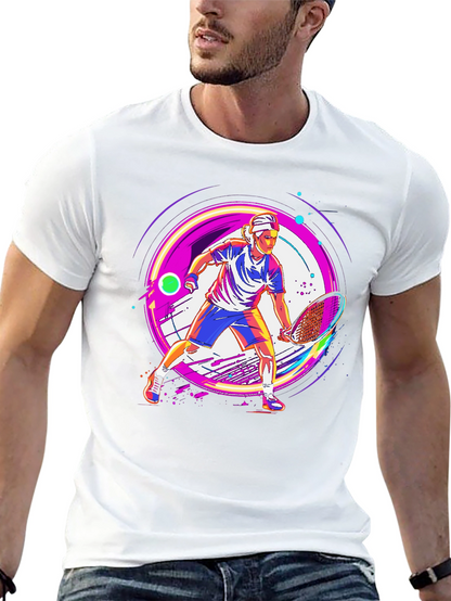 Tennis Player Graphic T-Shirt - Modern Sportswear