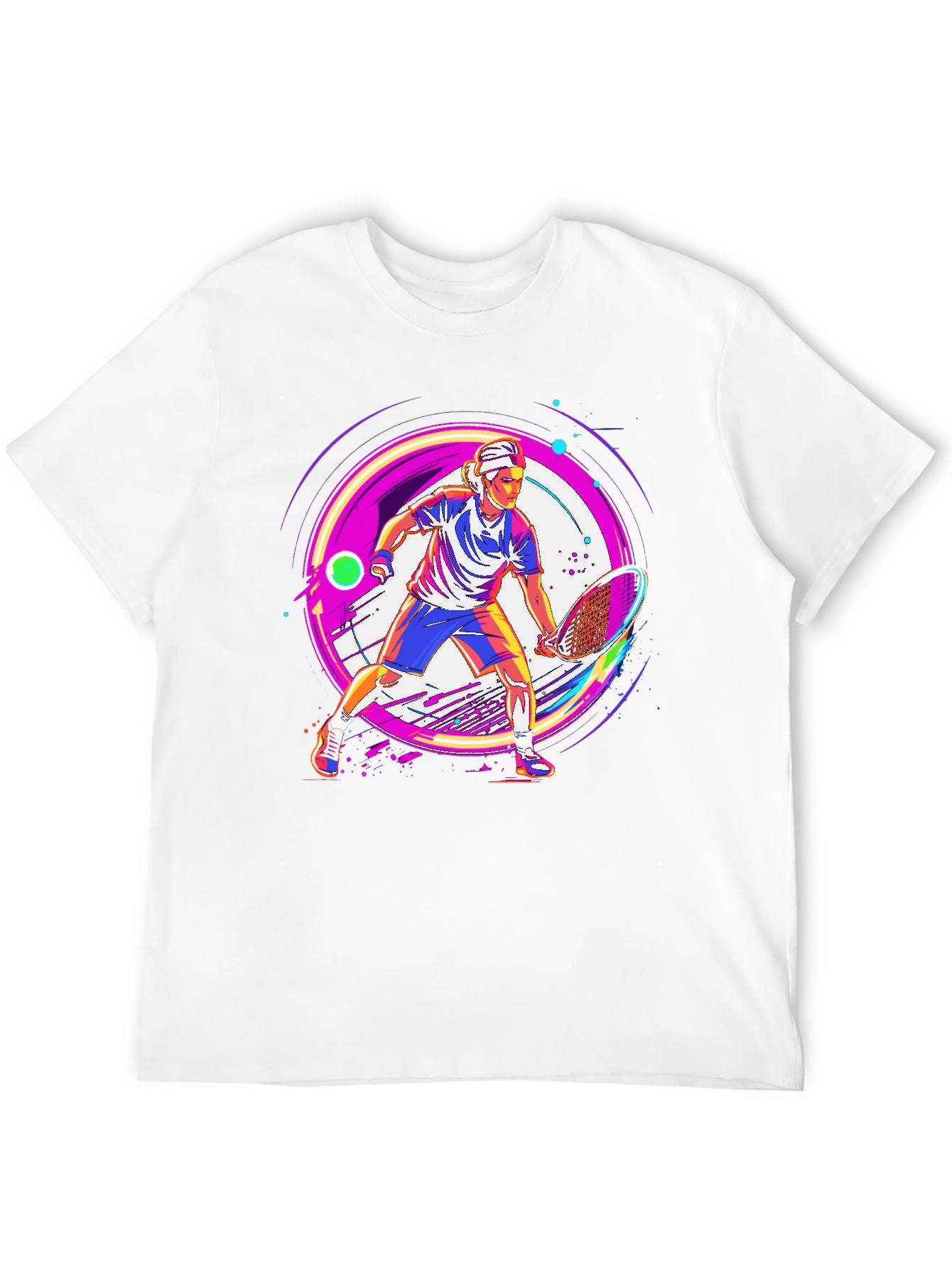 Tennis Player Graphic T-Shirt - Modern Sportswear