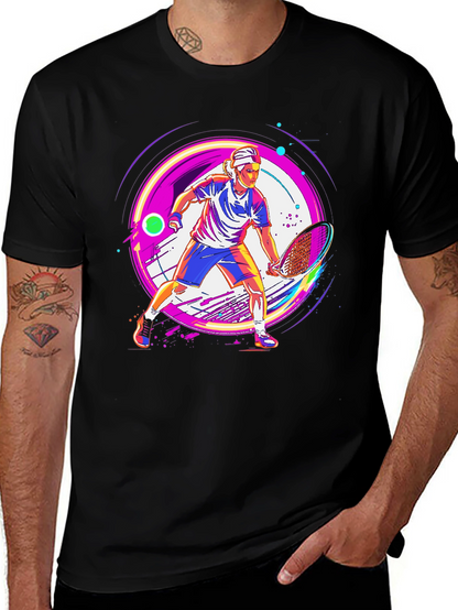 Tennis Player Graphic T-Shirt - Modern Sportswear