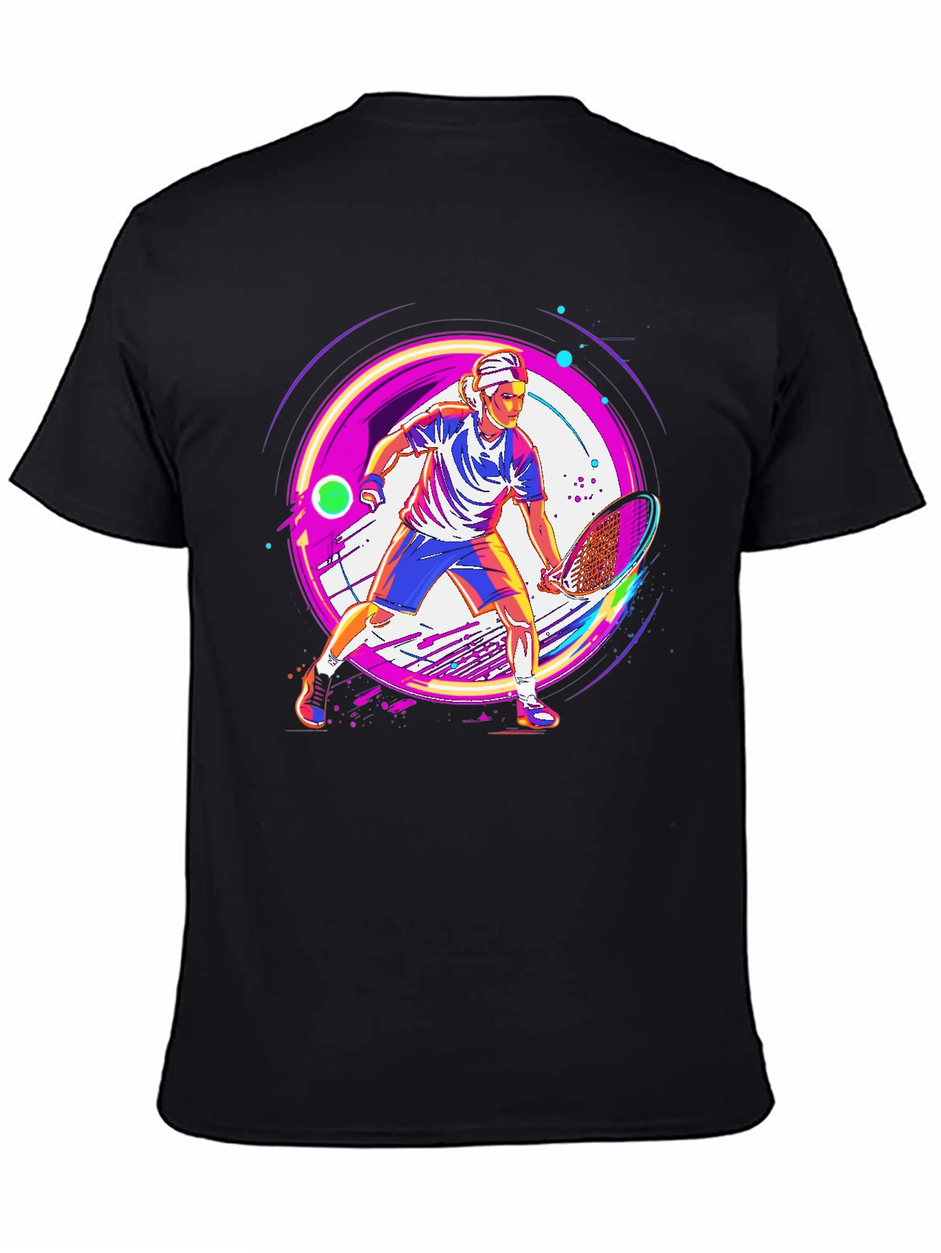 Tennis Player Graphic T-Shirt - Modern Sportswear