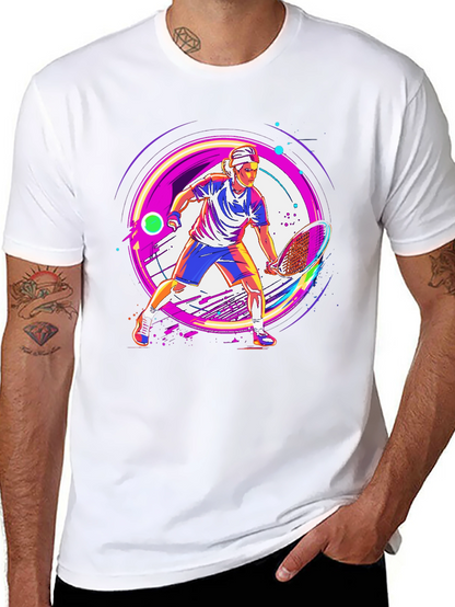 Tennis Player Graphic T-Shirt - Modern Sportswear