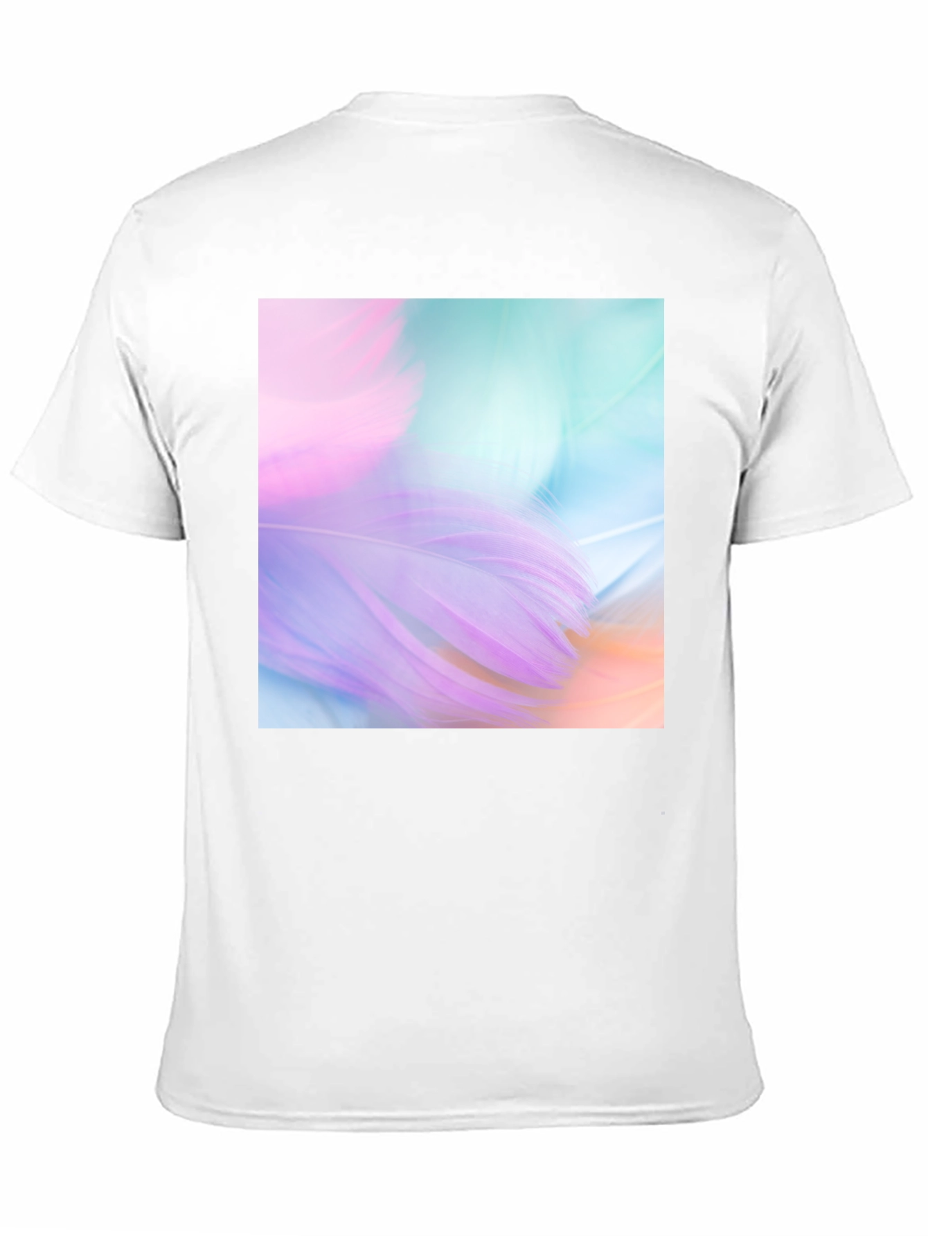 Abstract Feather Graphic Black Tee