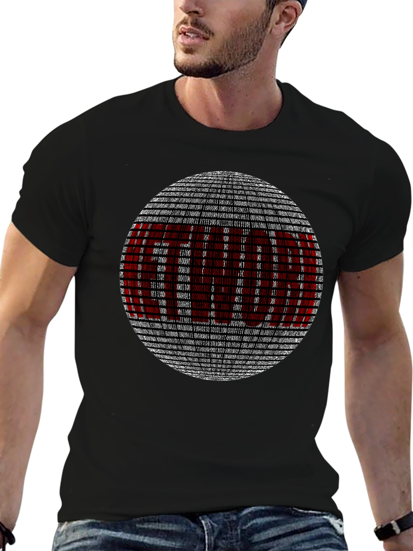 Binary Code Graphic T-Shirt
