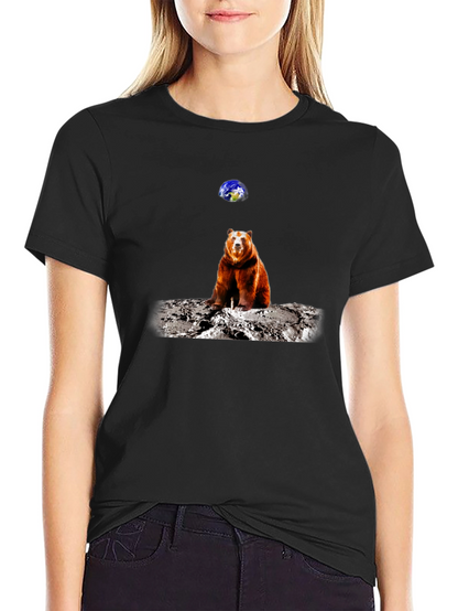 Bear on Moon T-Shirt - Space Adventure Tee