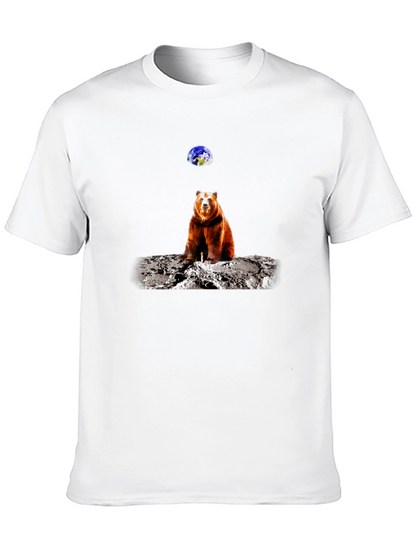 Bear on Moon T-Shirt - Space Adventure Tee