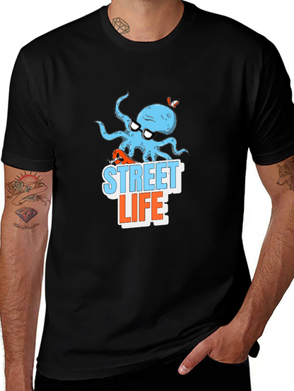Street Life Octopus Graphic T-Shirt