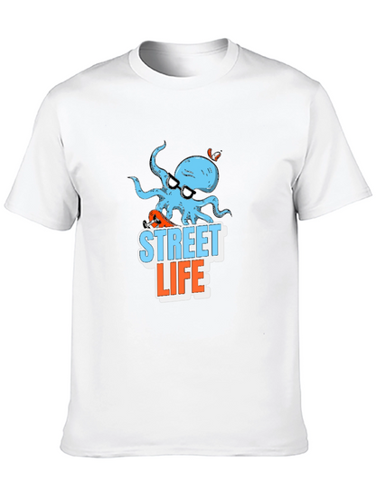 Street Life Octopus Graphic T-Shirt