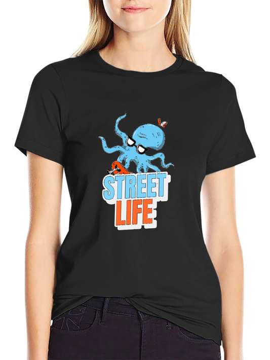 Street Life Octopus Graphic T-Shirt