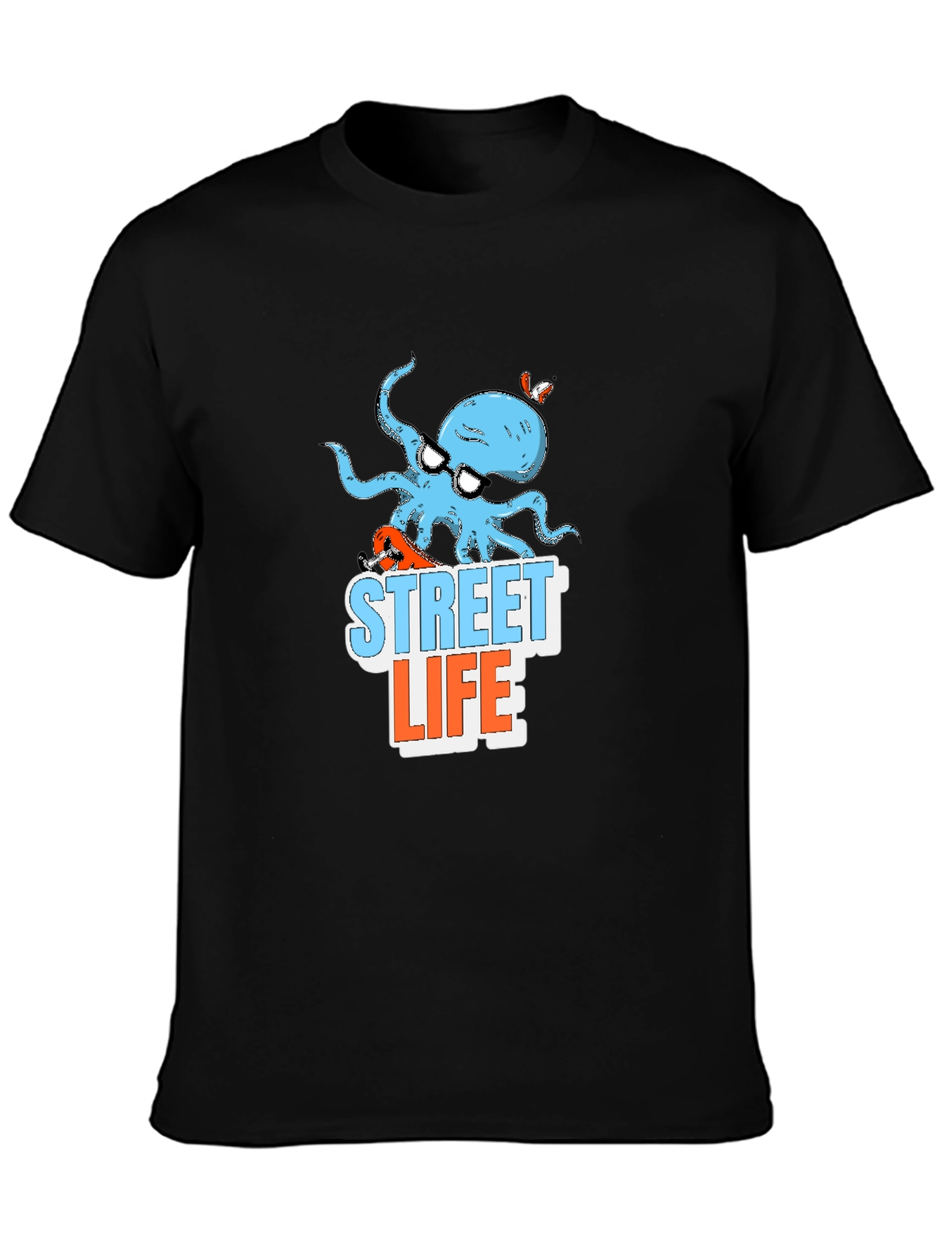 Street Life Octopus Graphic T-Shirt
