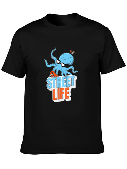 Street Life Octopus Graphic T-Shirt