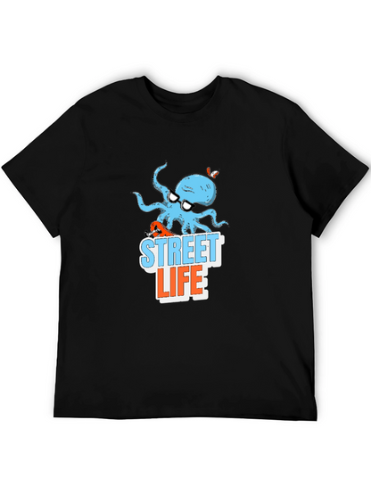 Street Life Octopus Graphic T-Shirt