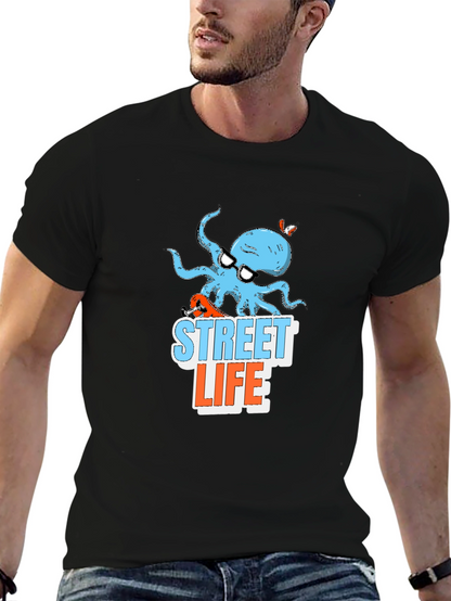 Street Life Octopus Graphic T-Shirt