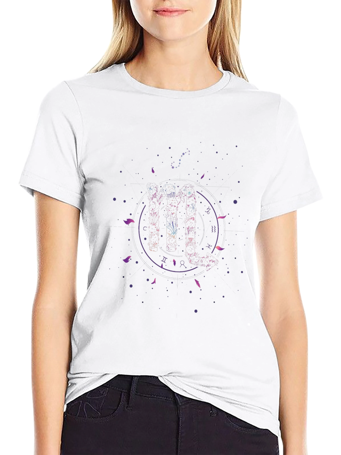 Zodiac Sign Graphic Print T-Shirt