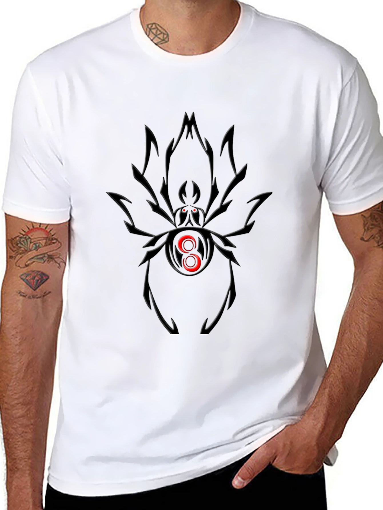 Black Spider Graphic Tee - Bold & Edgy