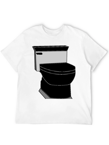 Toilet Graphic Tee - Black Cotton T-Shirt