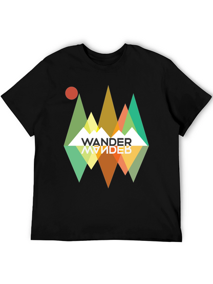 Wander Graphic Tee - Retro Mountain Adventure