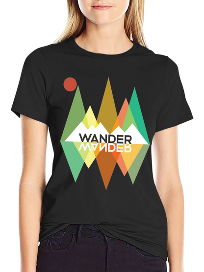Wander Graphic Tee - Retro Mountain Adventure