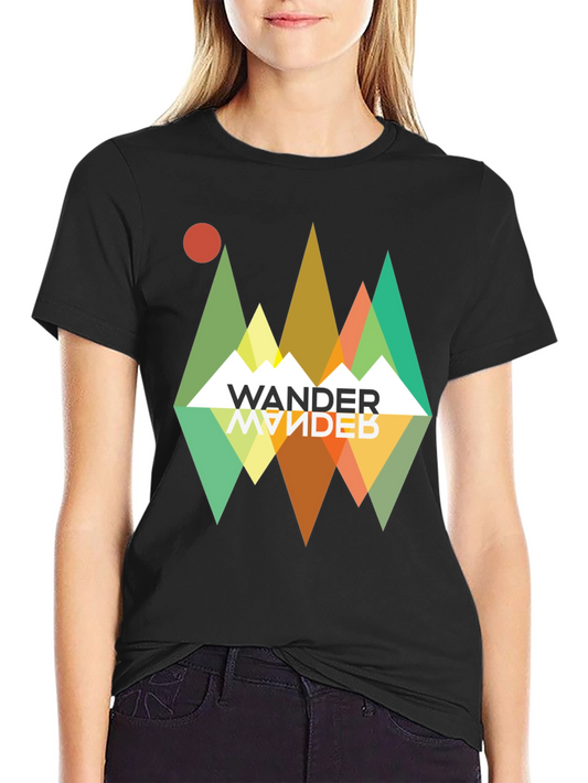 Wander Graphic Tee - Retro Mountain Adventure
