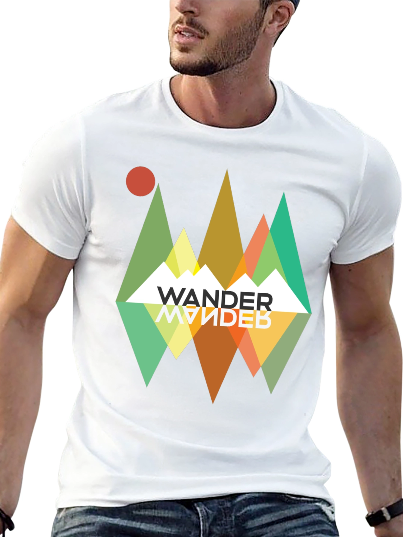 Wander Graphic Tee - Retro Mountain Adventure