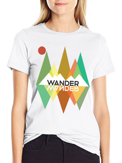 Wander Graphic Tee - Retro Mountain Adventure