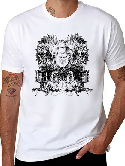 Black Graphic Print Tee