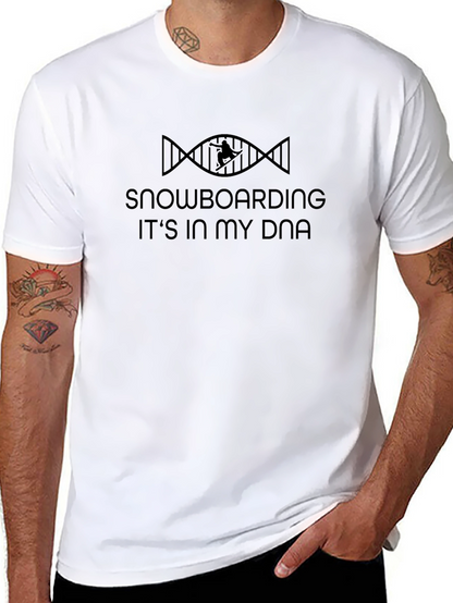 Snowboarding DNA T-Shirt - Black Graphic Tee