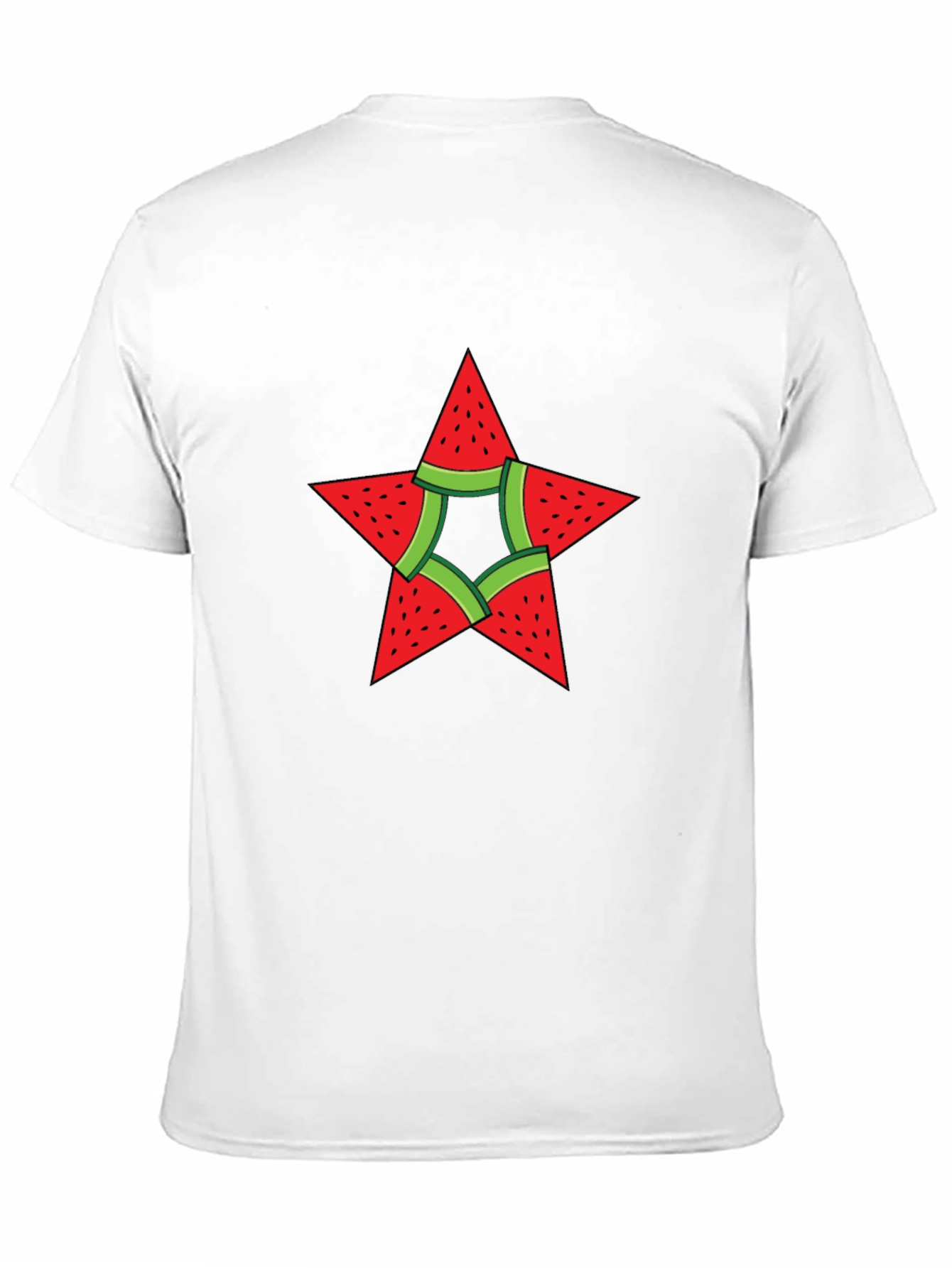 Watermelon Star Graphic Black T-Shirt