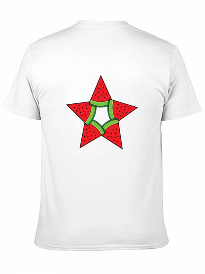 Watermelon Star Graphic Black T-Shirt