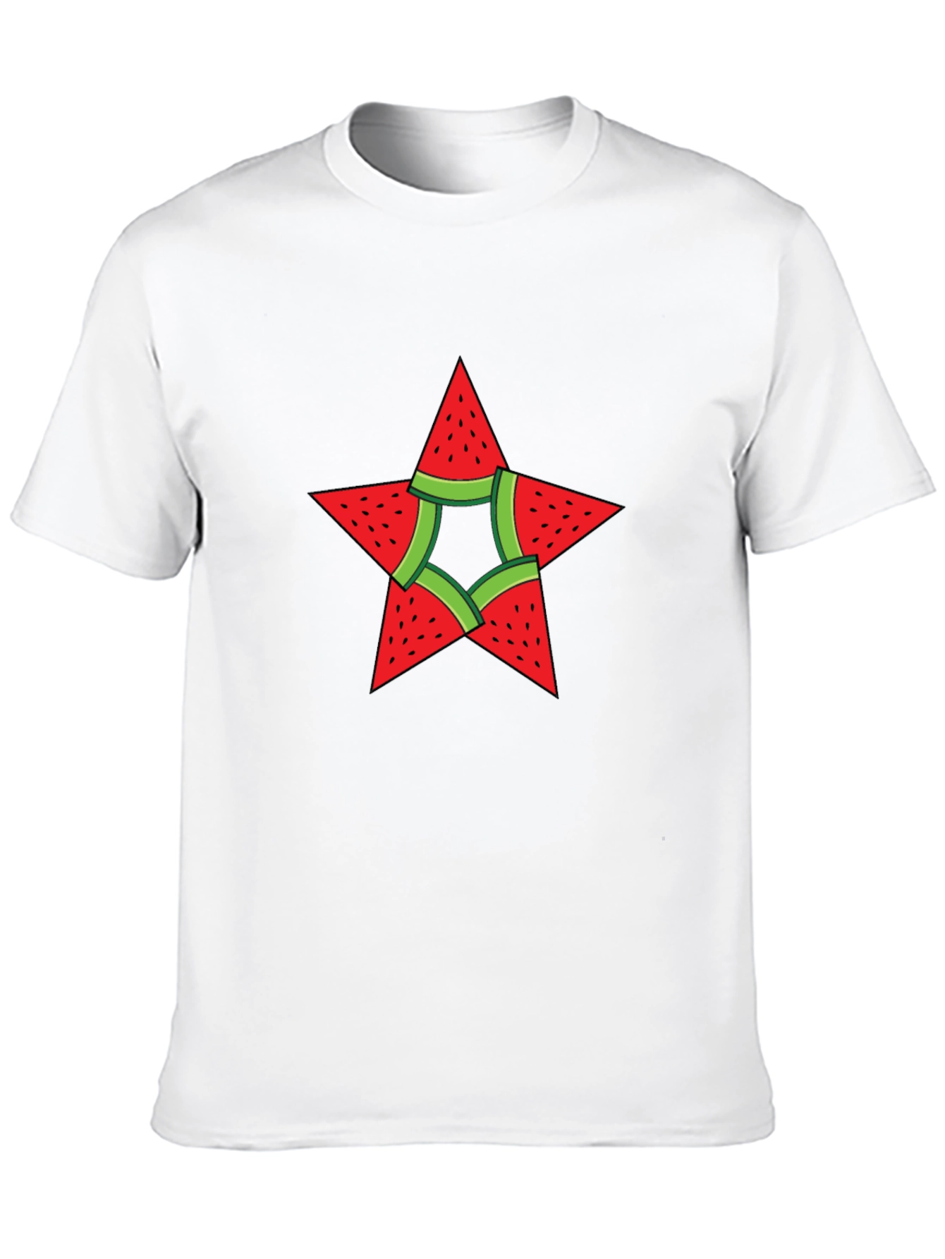 Watermelon Star Graphic Black T-Shirt