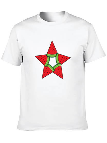 Watermelon Star Graphic Black T-Shirt