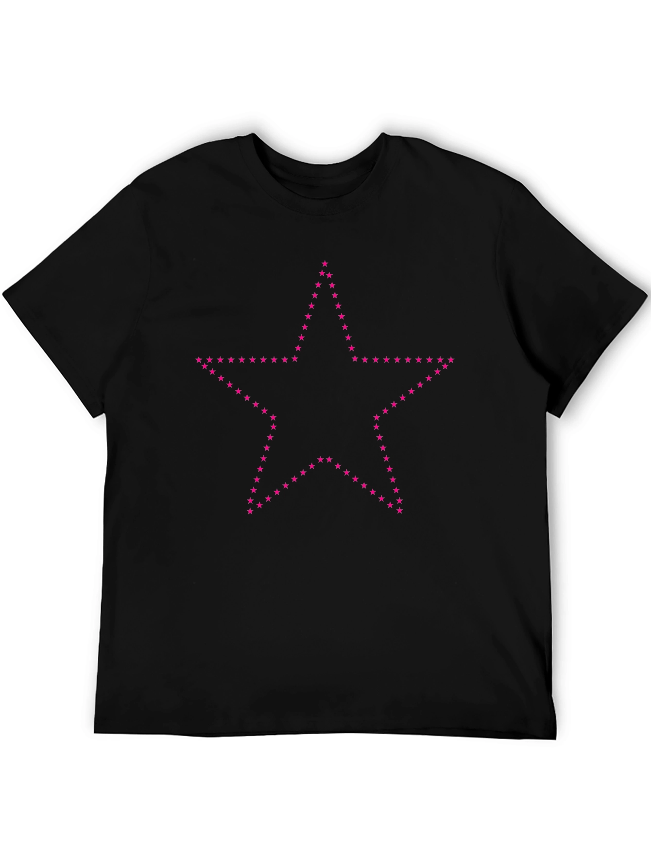 Starry Night Tee - Black Cotton Crew Neck T-Shirt