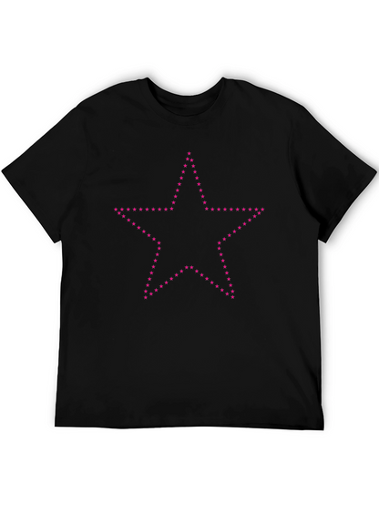 Starry Night Tee - Black Cotton Crew Neck T-Shirt