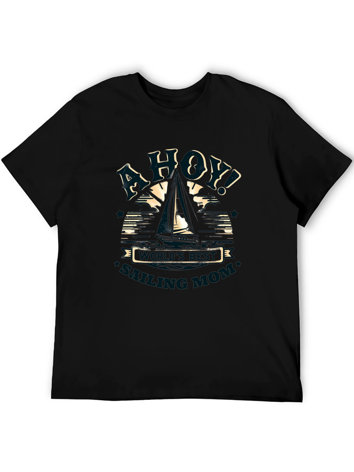 Ahoy Sailing Mom Graphic T-Shirt