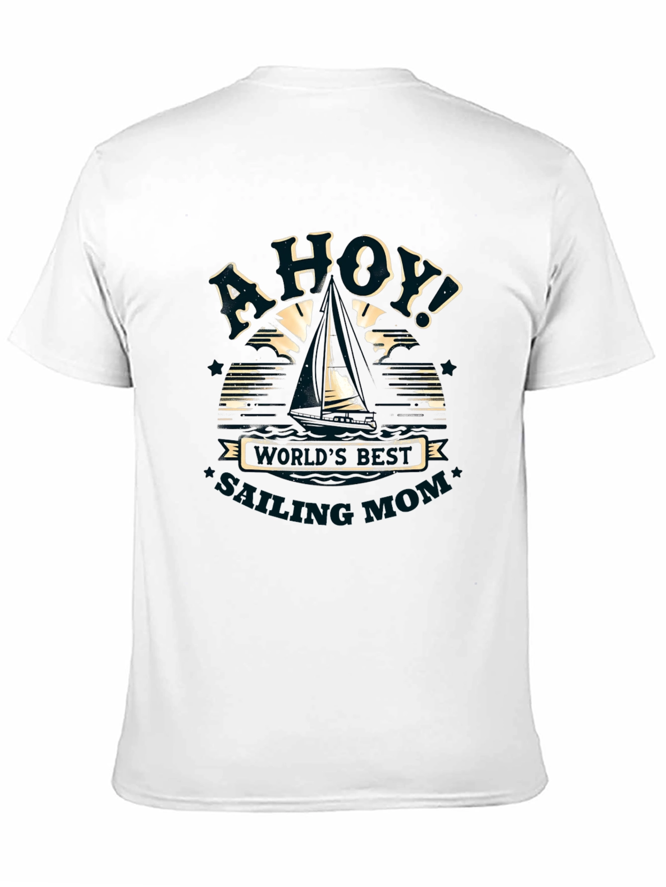 Ahoy Sailing Mom Graphic T-Shirt