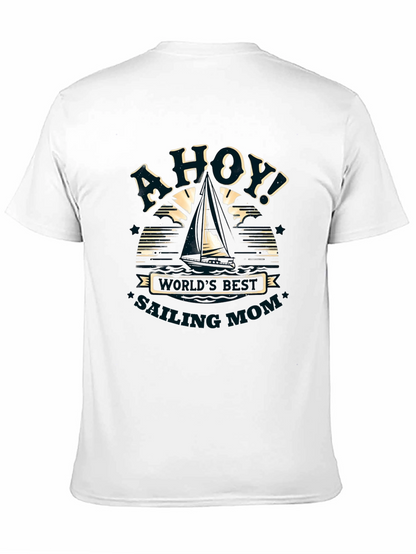 Ahoy Sailing Mom Graphic T-Shirt