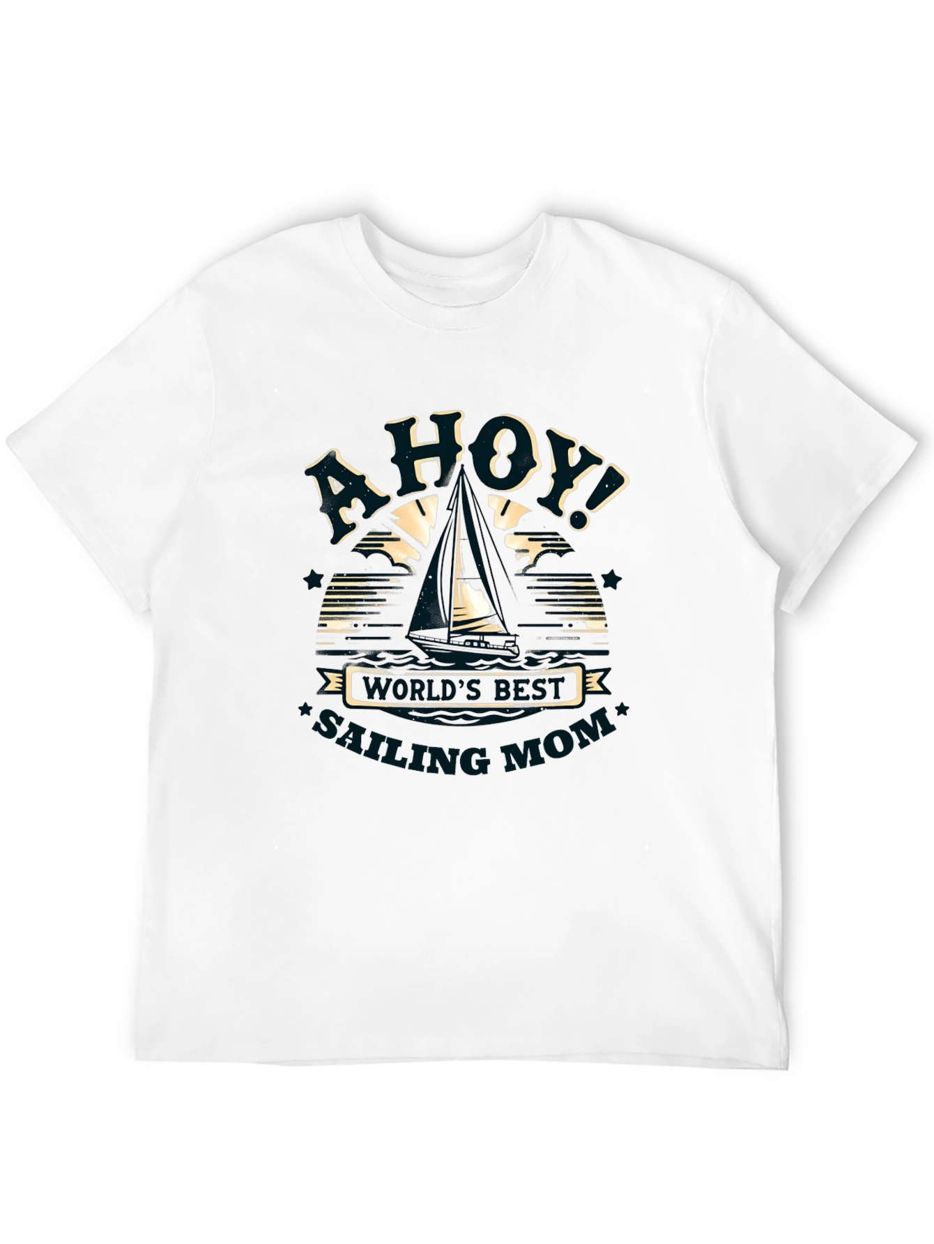 Ahoy Sailing Mom Graphic T-Shirt