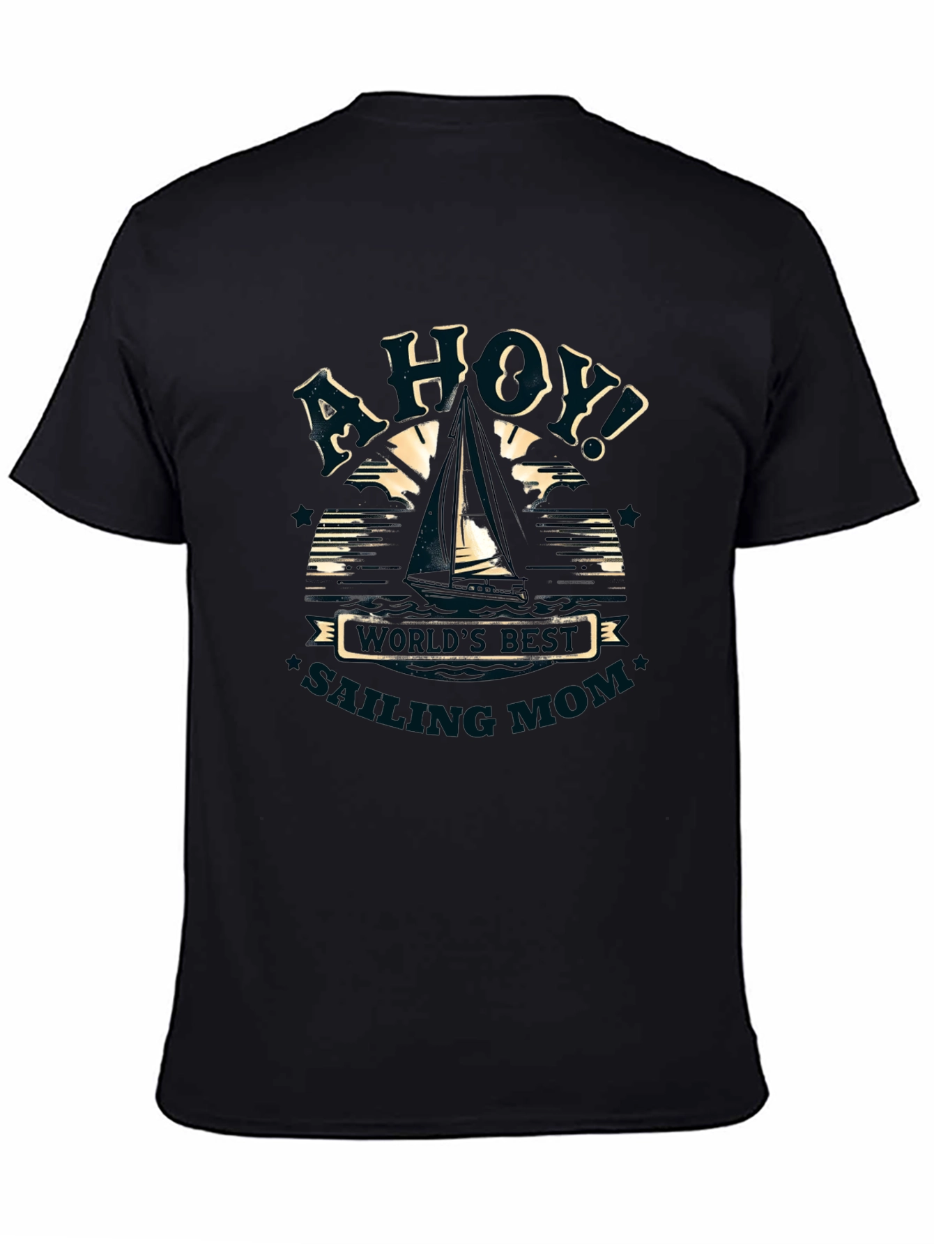 Ahoy Sailing Mom Graphic T-Shirt