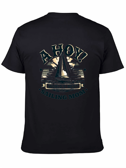 Ahoy Sailing Mom Graphic T-Shirt