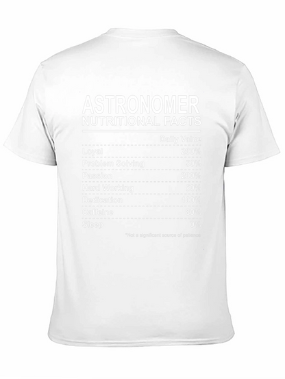 Astronomer Nutritional Facts Black T-Shirt