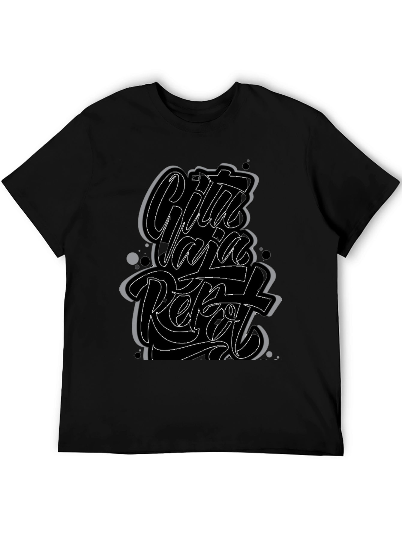 Stylish Black Graphic Tee - Gita Vara Rebel