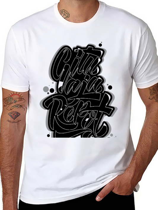 Stylish Black Graphic Tee - Gita Vara Rebel